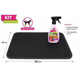 Tapete Higiênico Sanitário  Cães e Xixi aqui Não  Educador Plástico Cachorro Grande Medida 58 /40 CM