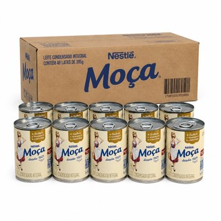 Leite Condensado Nestlé Moça Integral 395g - Caixa com 10un - Leite moça nestlé Integral Leite condesado moça Nestlé