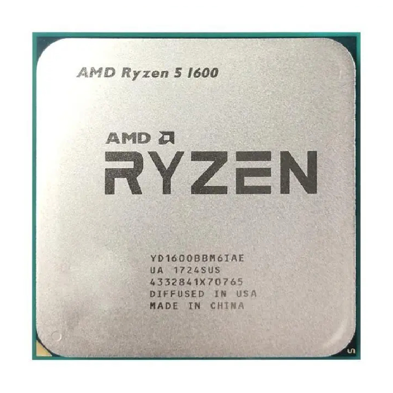 Processador AMD Ryzen 5 1600, 6/12 núcleos, 3.6GHz, AM4 + Pasta termica.