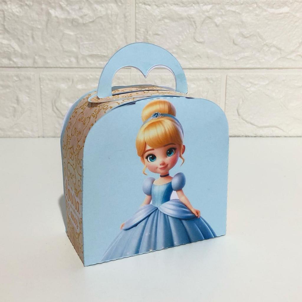 Caixa Maletinha Lembrancinha Personalizada Princesas Disney Cinderela Cute