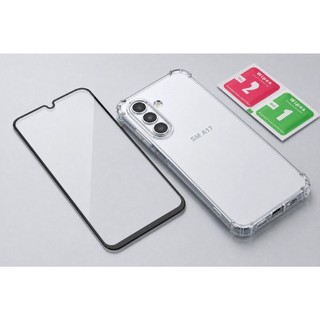 Kit Capa Capinha Transparente Com Bordas E Pelicula 3d Full Cover Compatível Com A17