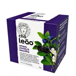 Chá Leão Sabor Amora, Mirtilo & Baunilha 10 Sachês (22g)