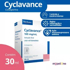 Cyclavance (30mL) 100mg/mL - Tratamento de Dermatite P/ Cães