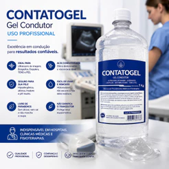 Gel Condutor Para Ultrassom Incolor 1kg TENS FES Fisioterapia Estética RMC