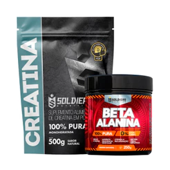 Kit Beta Alanina 250g + Creatina 500g 100% Pura - Soldiers Nutrition