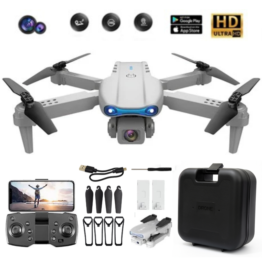 Drone Pro Profissionals Câmeras HD 2.4GHz E Gps 2 Baterias
