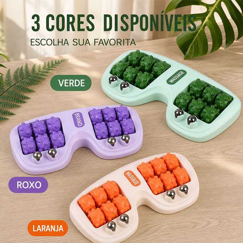 Massageador de Pés com Rolo Elíptico Massageador de Pontos de Acupuntura Rolo de Massagem para Saúde