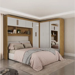 Quarto Modulado Casal com Espelho 7 Portas Belém Carioca Móveis