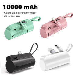 Mini Power Bank Carregador 10000mAh para iPhone eTouch-C 2 em 1