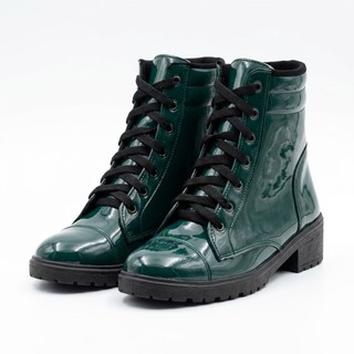 Bota Feminina Salto Tratorado Baixo Salto Bloco Grosso Cano Curto Coturno Ref. 20/120