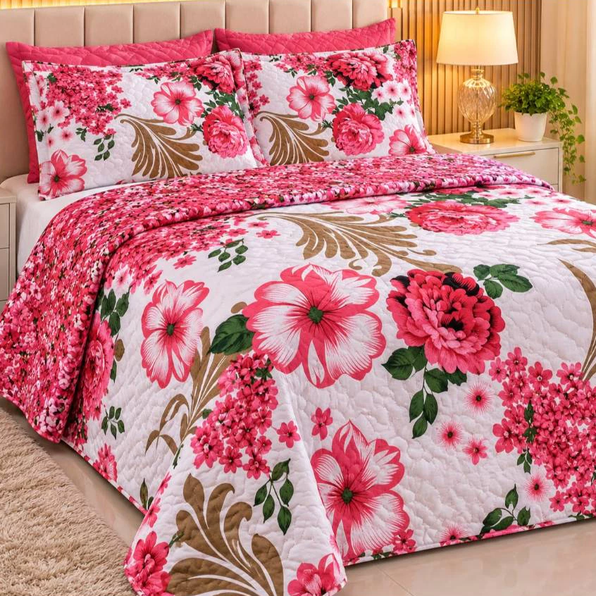 Cobre Leito Queen 2,20x2,50m Avulso Dupla Face Estampado – Colcha para Cama Queen – Enxoval de Cama — imagem 1