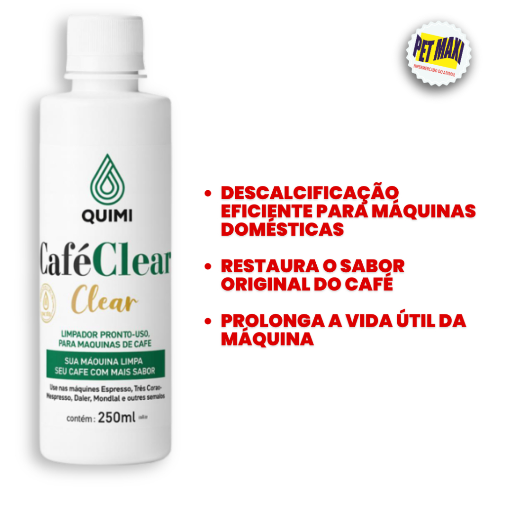 Café Clean 250ml - Limpeza Para Máquinas De Café Domésticas