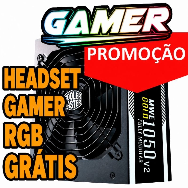 Fonte Cooler Master MWE 1050 V2 ATX 3.0 80 Plus Gold Full Modular + Headset Game