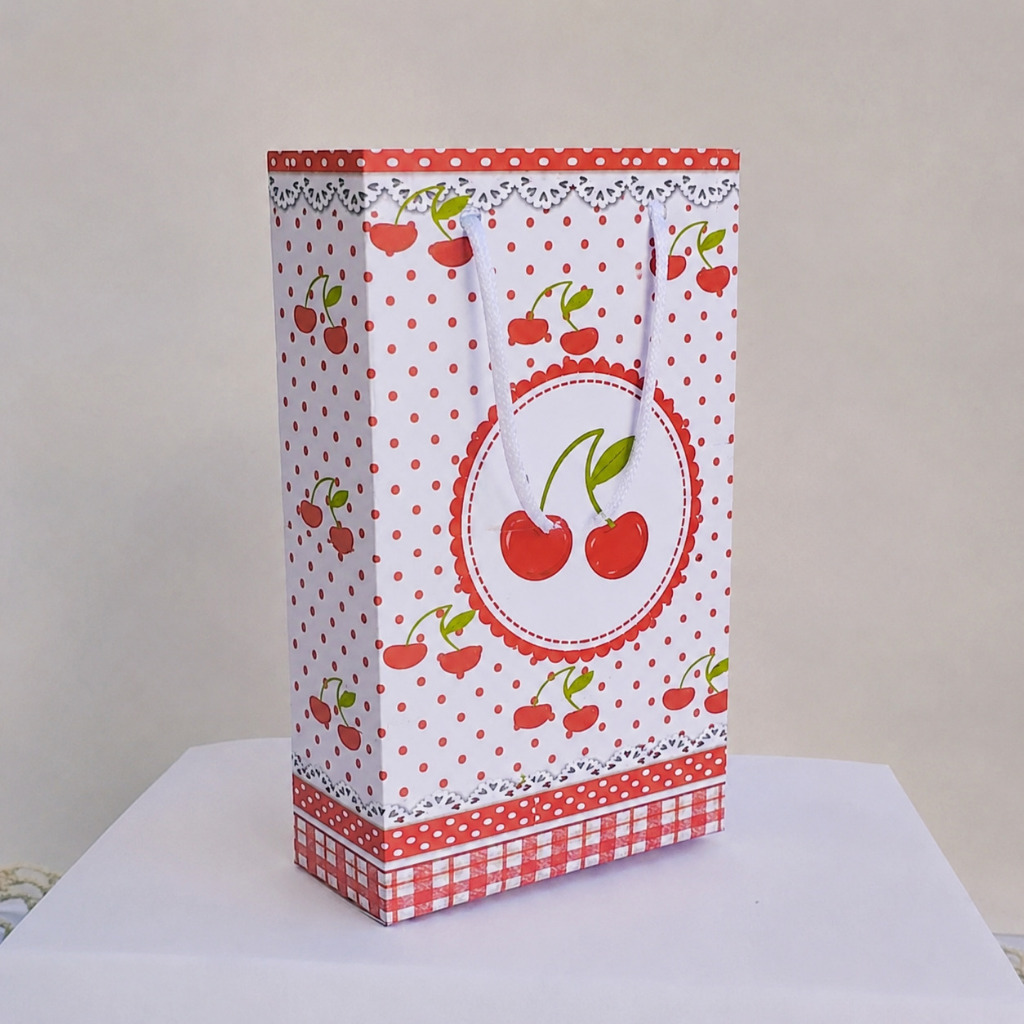 ENVIO RÁPIDOKit Sacolinha Surpresa Infantil Personalizado CEREJA CEREJINHA Lembrancinhas Aniversário PEGUE E MONTE
