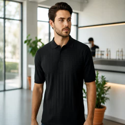 Camiseta Polo Masculina Premium Canelada e Lisa Verão Modal Confortável Casual Várias Cores