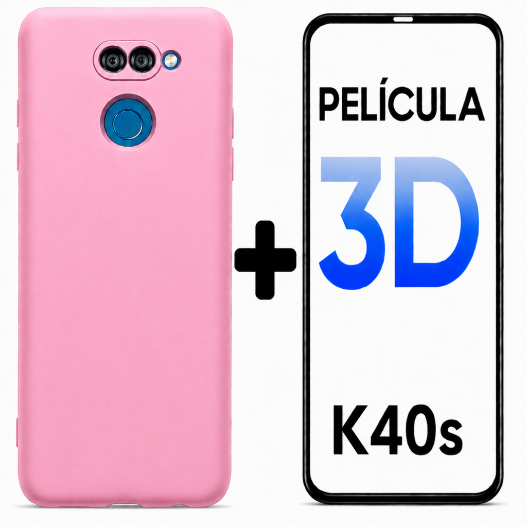 Kit capinha capa case LG K40s + Pelicula 3D