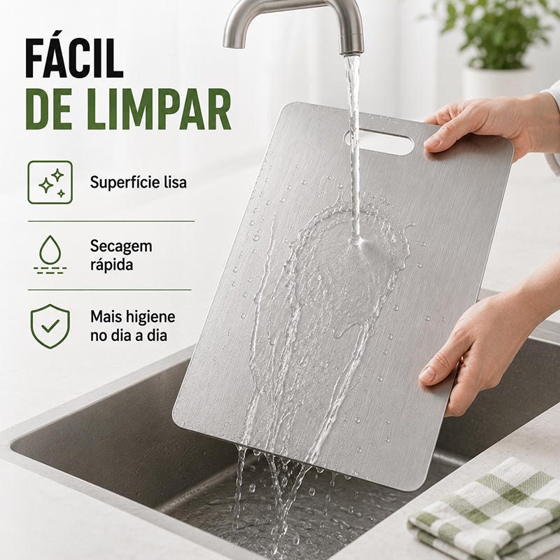 Tábua De Corte 304 Aço Inoxidável Antibacteriana À Prova De Mofo 46 cm tábua de cozinha