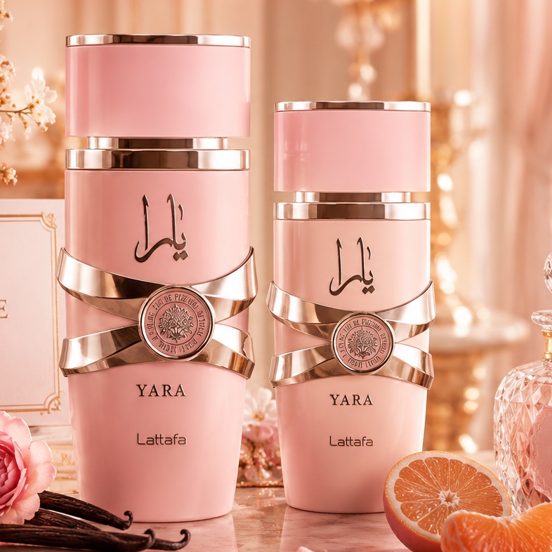 Kit de 1 Ate 2 Perfumes  Lataffa Yara Arabe 100ml Feminino - Excelente fixação e Fragancia