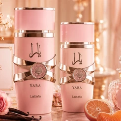 Kit de 1 Ate 2 Perfumes Lataffa Yara Arabe 100ml Feminino - Excelente fixação e Fragancia