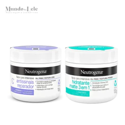 Kit Creme Facial Neutrogena Hidratante + Antissinais Noturno 100g - 2 Itens