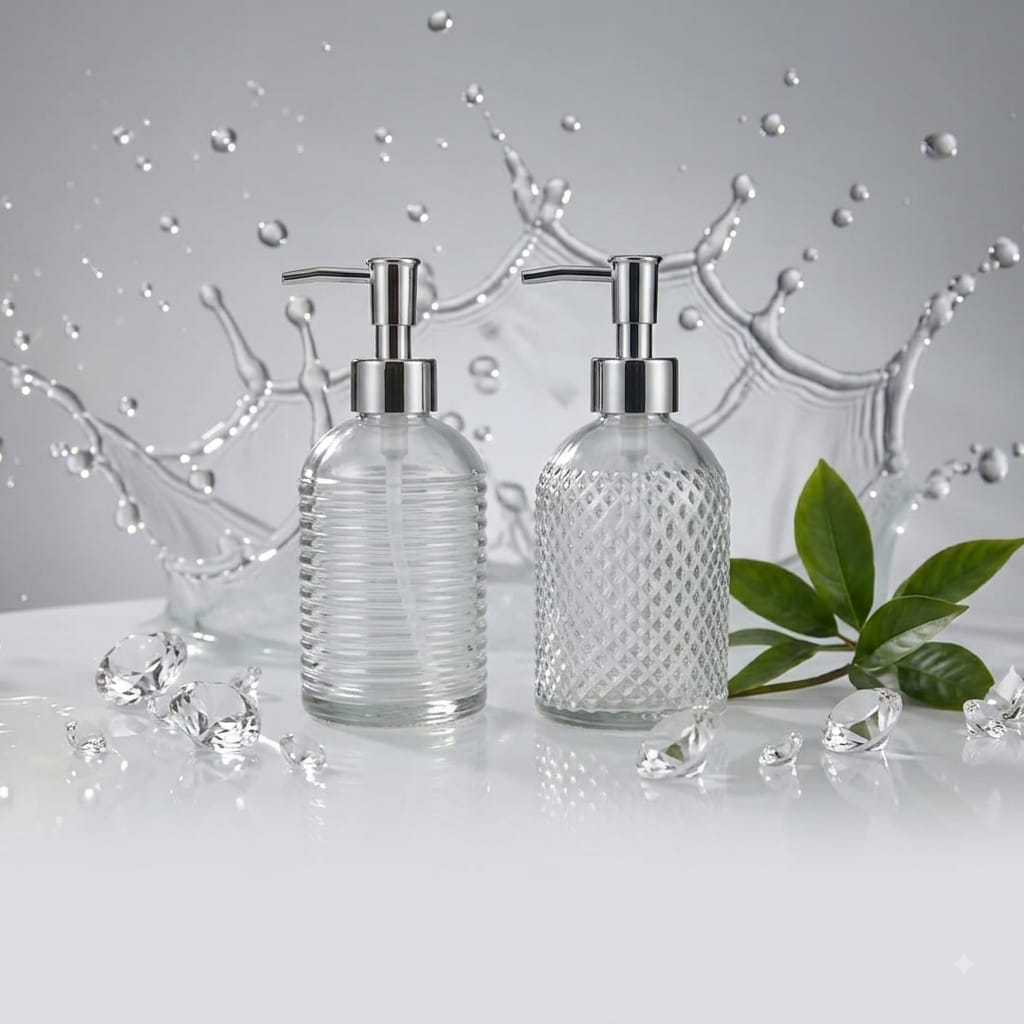 Dispenser Porta Sabonete Líquido Vidro - Design Sofisticado e Praticidade