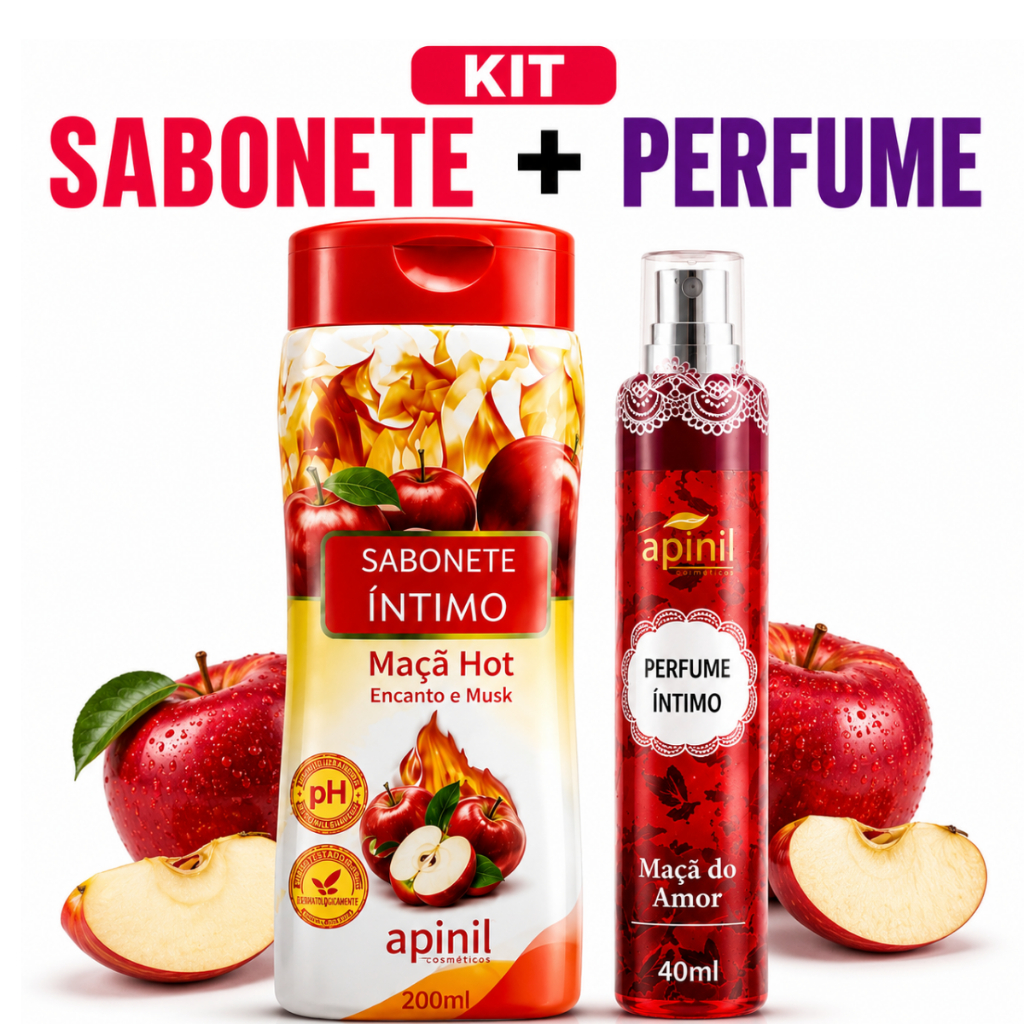 Sabonete Íntimo Apinil Fragrância Perfumada Higiene Íntima Feminina + Perfume Feminino