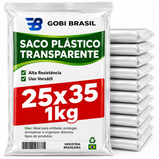 1Kg Sacos Transparente 25x35 Embalagem Plastica PEBD