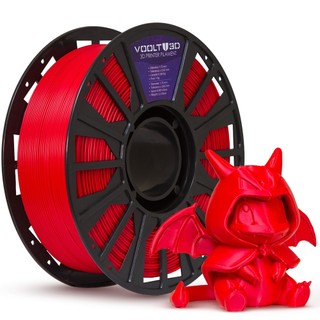 Filamento PLA Vermelho Sólido Premium 1Kg 1,75mm Para Impressora 3D FDM - Voolt3D