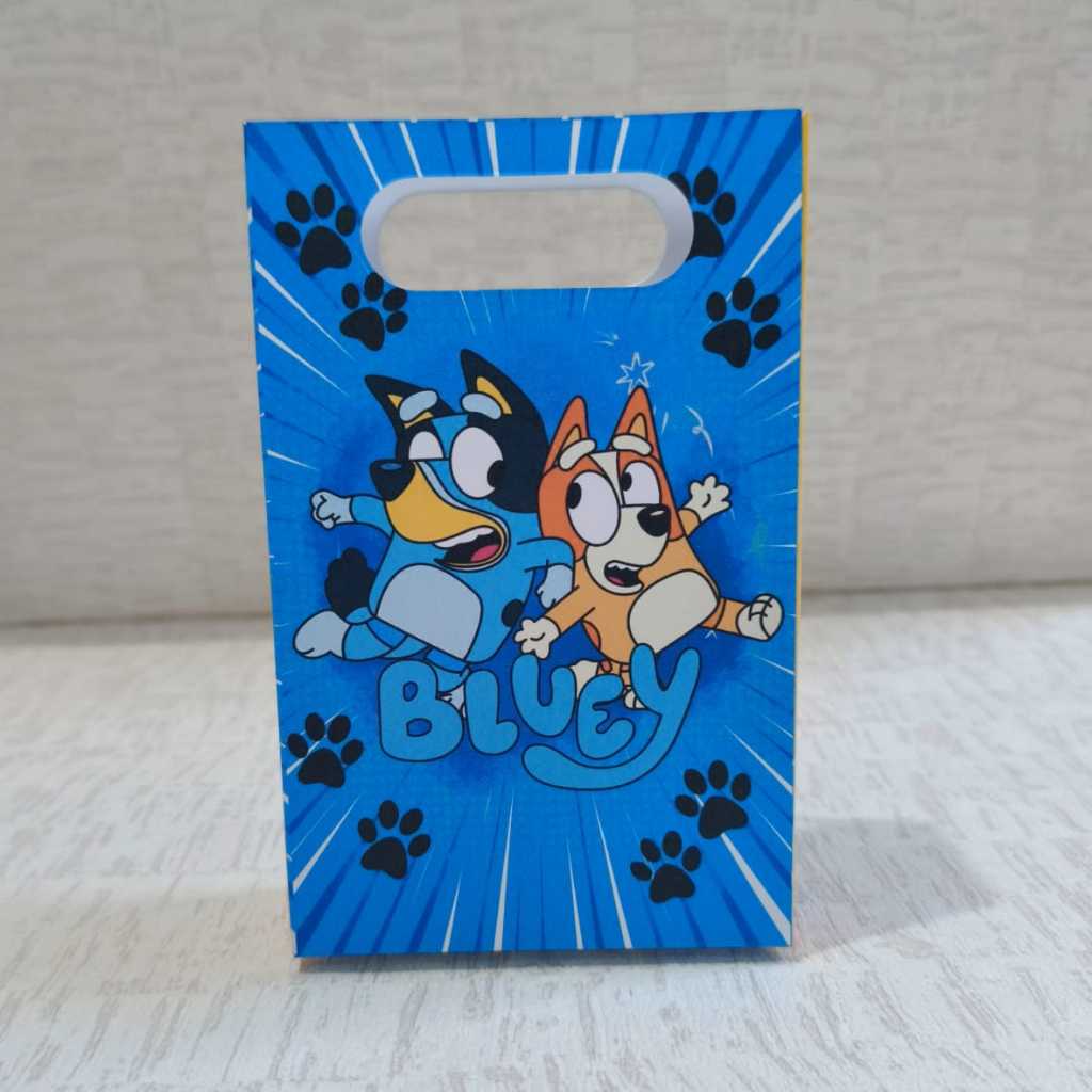 PEGUE E MONTE Sacolinhas Personalizadas Bluey e Bingo ou (QUALQUER TEMA) Lembrancinhas Mimos para Festas