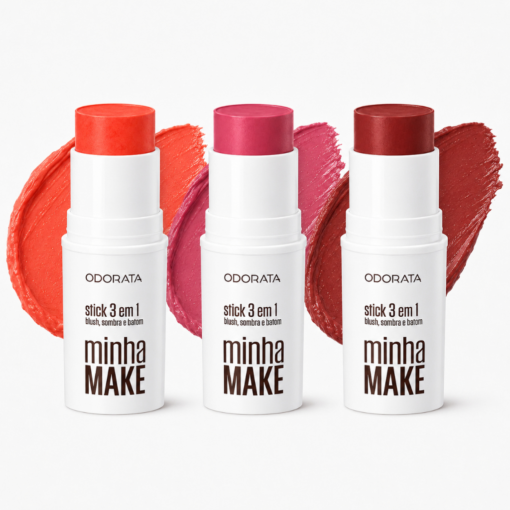 Stick Blush Batom e Sombra 3 em 1 Malva Odorata 5g Prático com FPS 8