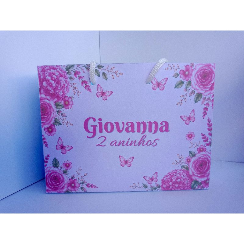 Sacolinha Personalizada Jardim das Borboletas Jardim de flores| Lembrancinha | Mimos | Aniversário Festa infantil