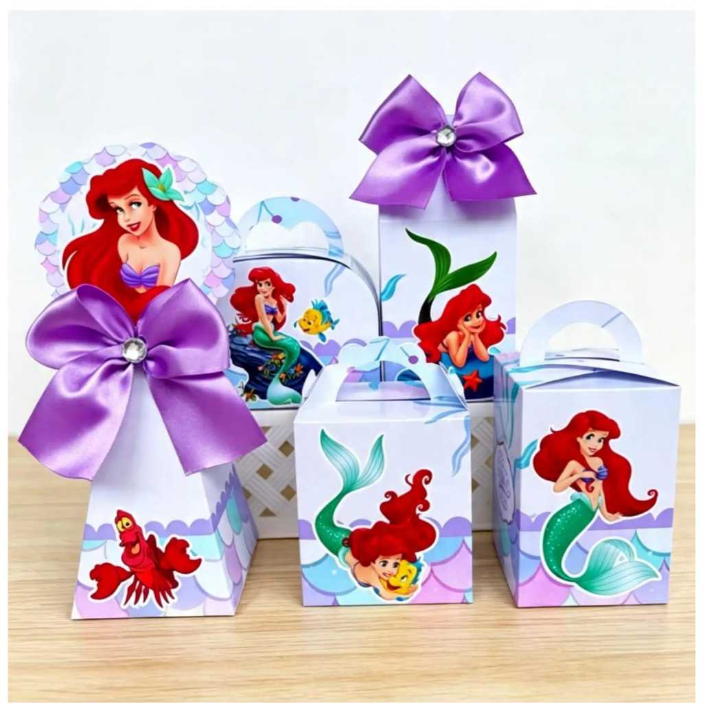 Kit Caixinhas Personalizadas Ariel A pequena Sereia / lembrancinhas / festa infantil/ Princesas