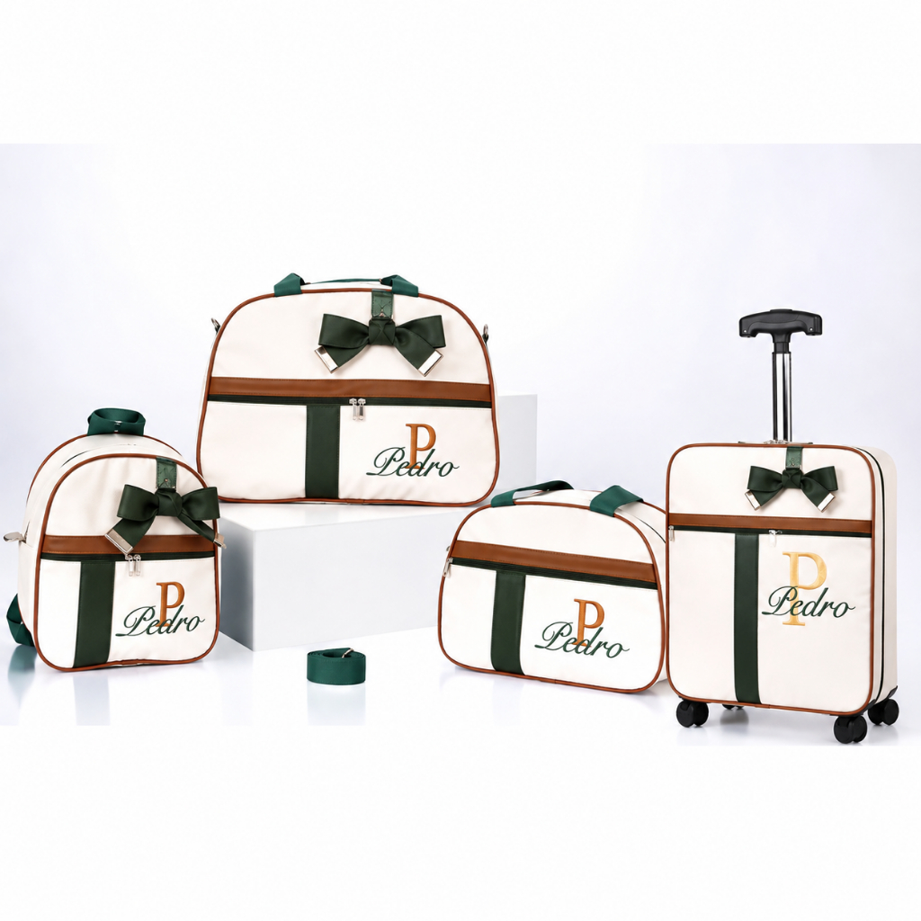 Kit Bolsa Maternidade Personalizada 3 Pecas Luxo Térmica Mochila