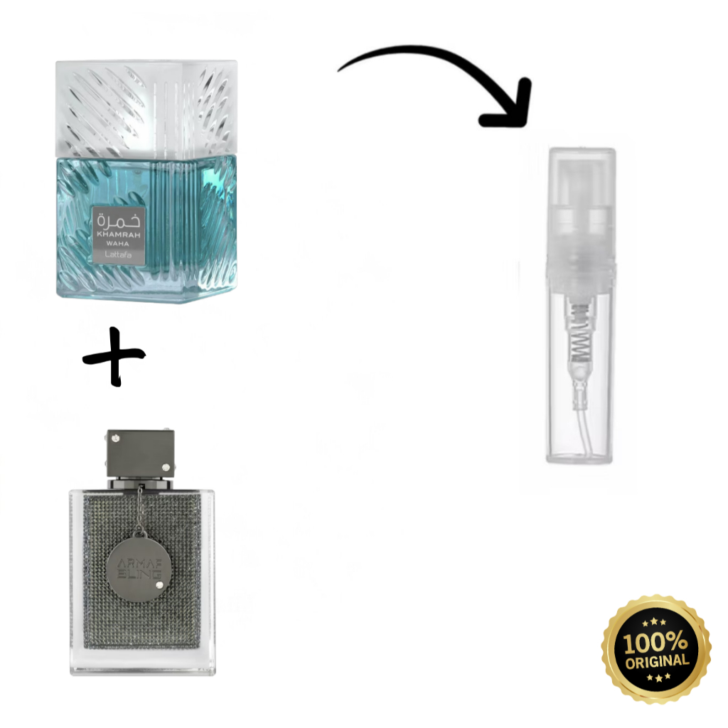 KIT 2 PERFUMES ÁRABES MASCULINOS FRESCOS KHAMRAH WAHA |CLUB DE NUIT BLING