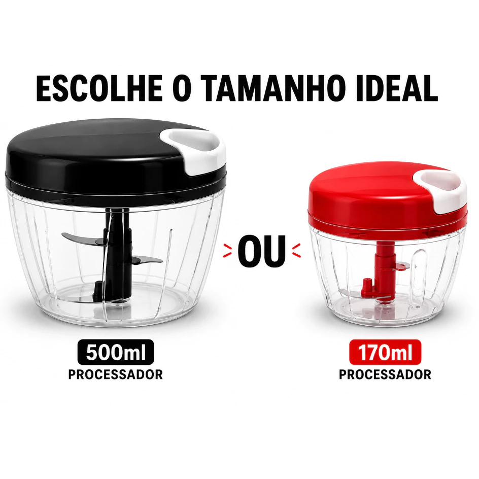 Processador Triturador de Alimentos 170ml ou 500ml Universal — imagem 1