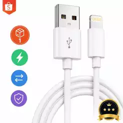 Cabo Iphone Lightning Compatível Iphone 7 ao 14 Pro Max 1 Metro Carregamento Rápido Turbo Resistente