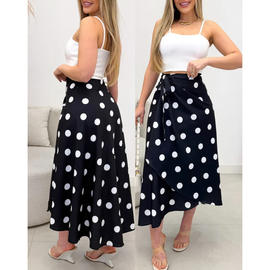 Saia Envelope Estampada E Lisa Roupa Feminina