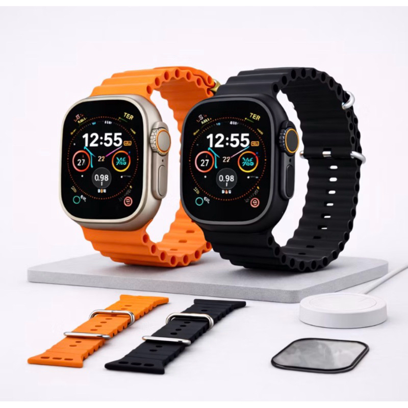 Smartwatch S9 Ultra Max 2.01” Bluetooth Faz e Recebe Chamadas Android iPhone + Fone TWS + 2 Pulseiras + Carregador