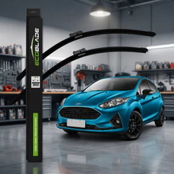 Par de Palhetas Limpador Parabrisa Ecoblade Ford New Fiesta 2013 A 2019 Alta Durabilidade Silicone Silenciosa Premium