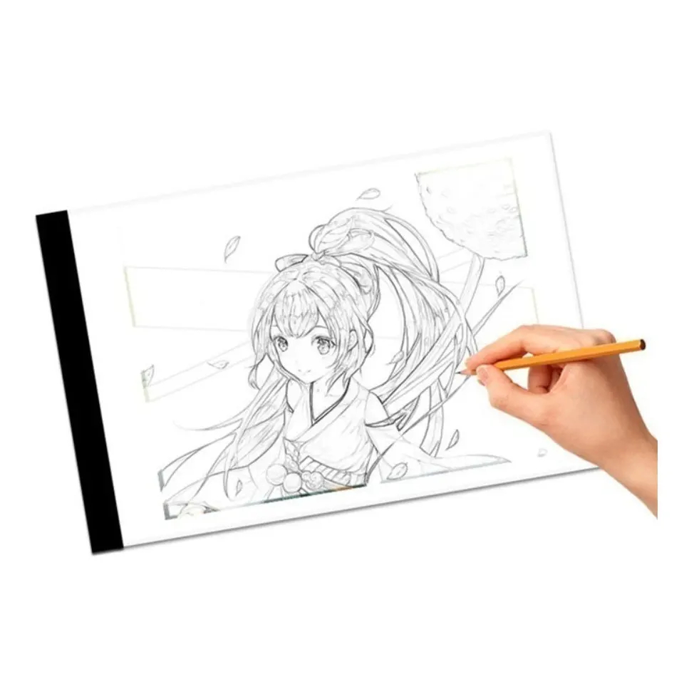 Mesa De Led Luz Branca A4 Profissional Para Desenho E Transposição – Prancheta Iluminada
