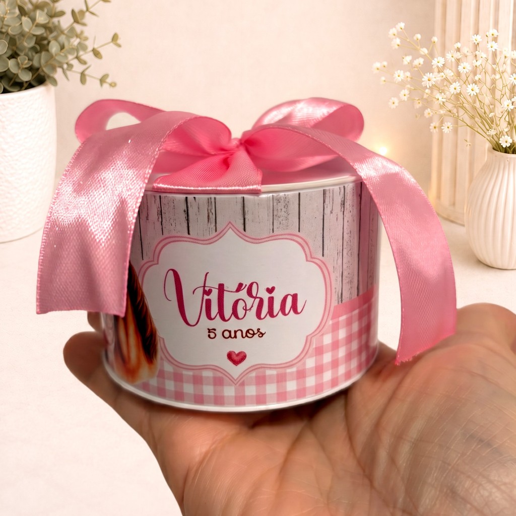 Tubolata 5x8 Personalizada Lembrancinha de Aniversário Festa Infantil - Boiadeira