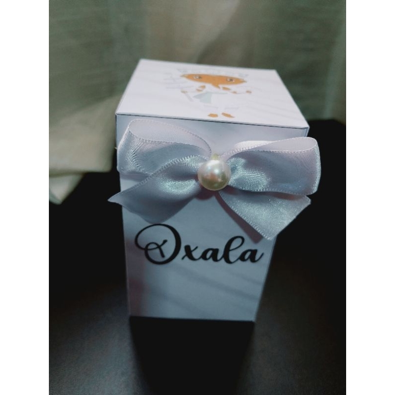 10 Caixinhas Retangular Personalizadas Orixá Oxalá/ Lembrancinhas para Aniversário/Envio pré montada.