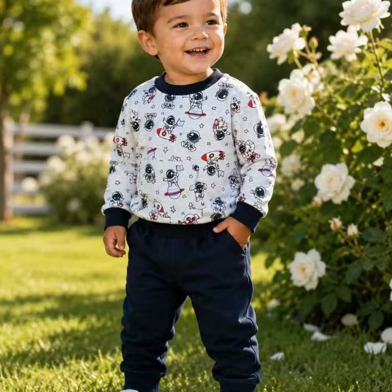 Conjunto Infantil Peluciado Feminino Blusa e Calça Quentinho para Frio