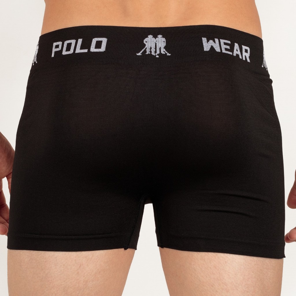 Kit 5 Cuecas Boxer Polo Wear Lisa Microfibra Masculina Sem Costura · foto 2