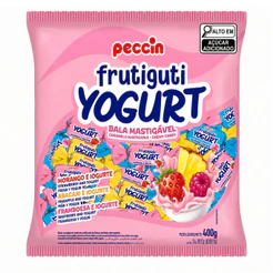 Balas Mastigáveis Frutiguti Yogurt 400g Peccin Ideal Para Festas e Lembrancinhas