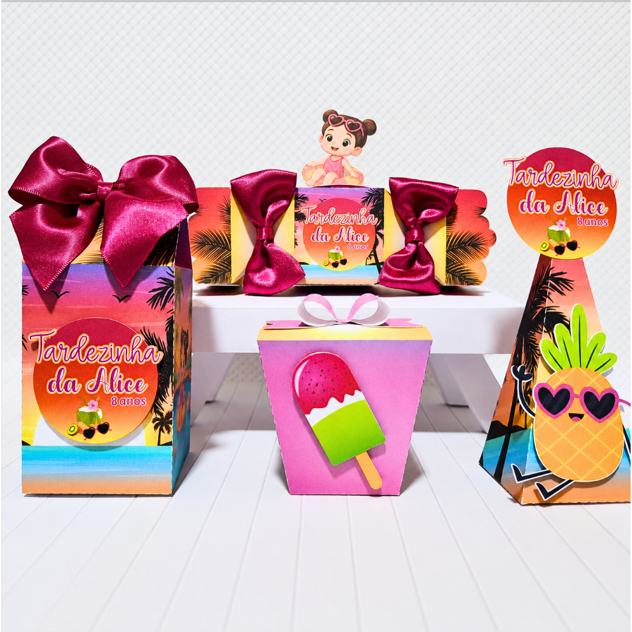 Kit Caixinhas Personalizadas Tardezinha | Lembrancinha Festa Aniversário | Tema Tardezinha