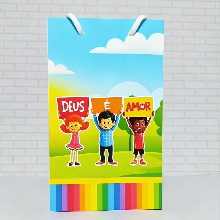 3 Palavrinhas - Kit Mini Sacolinha Personalizada PEGUE e MONTE/Azul/Menino/Sacola/Aniversario/Lembrancinha/Festa