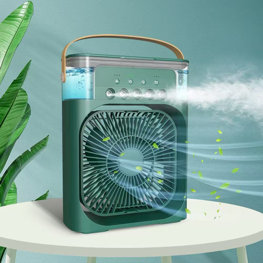 Refrigerador De Ar Ventilador Umidificador Portátil Com Led Reservatório De Água Led Usb — imagem 2 de 2