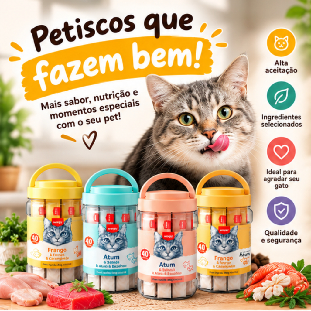 Wanpy Petisco Creamy Gato Pote 40Un