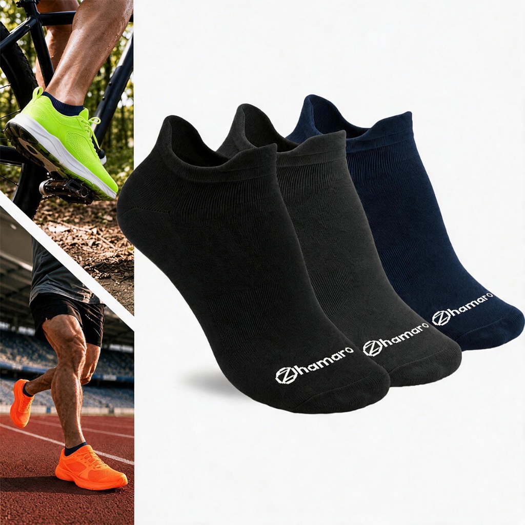Kit 3 Pares Meias Poliamida Zhamaro Performance Dry Fit Cano Curto Corrida Ciclismo Academia Trilha